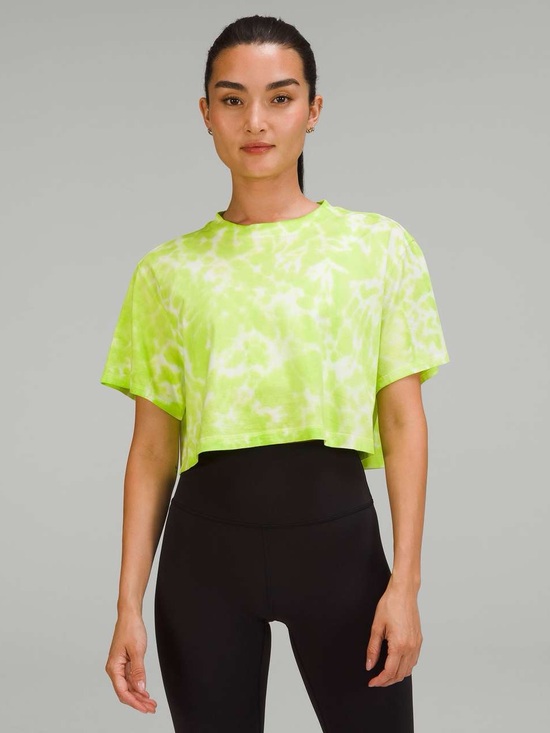 lululemon athletica Tops - Lululemon All Yours Cropped Cotton T-Shirt *Tie Dye